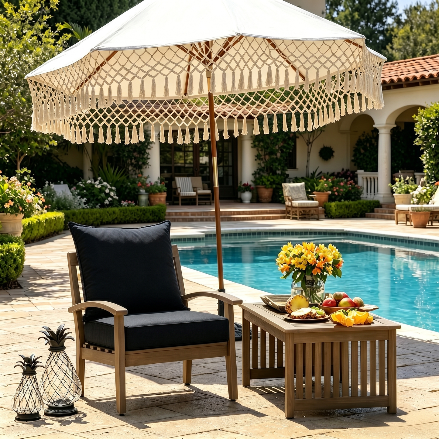 LAFWELL Outdoor Patio Cushion Set,24 in x 24 in,Waterproof Patio Furniture Deep Seat Cushions,Fade-Resistant,Sponge Filling Cushion for Chair, Sofa, and Couch
