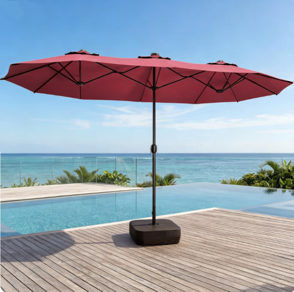 le papillon 14 ft patio outdoor umbrella LAFWELL 14FT Double-Sided so you can easily Color:Snow Daze Vtuvia Gemini 26