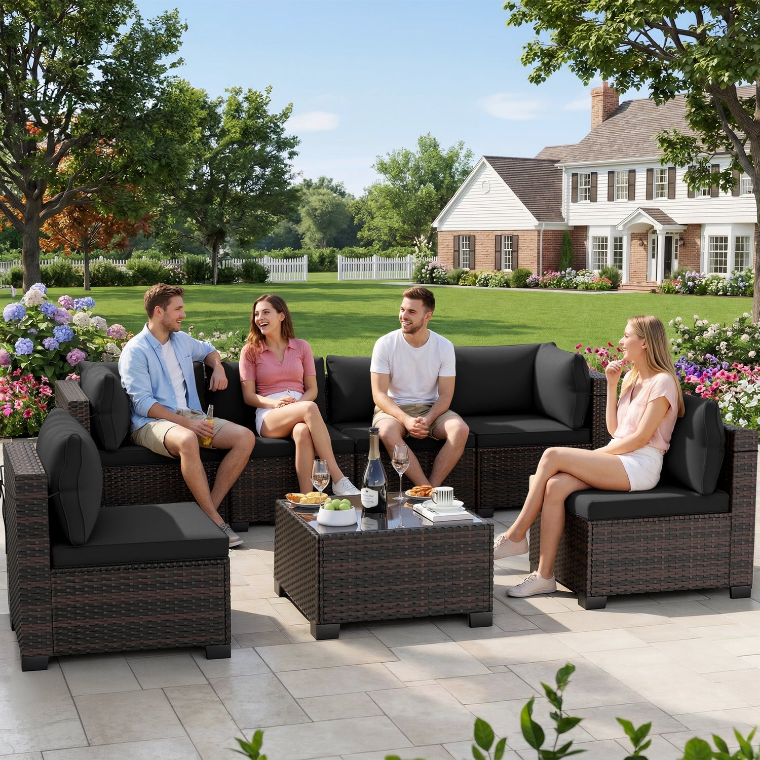 Outdoor patio furniture set