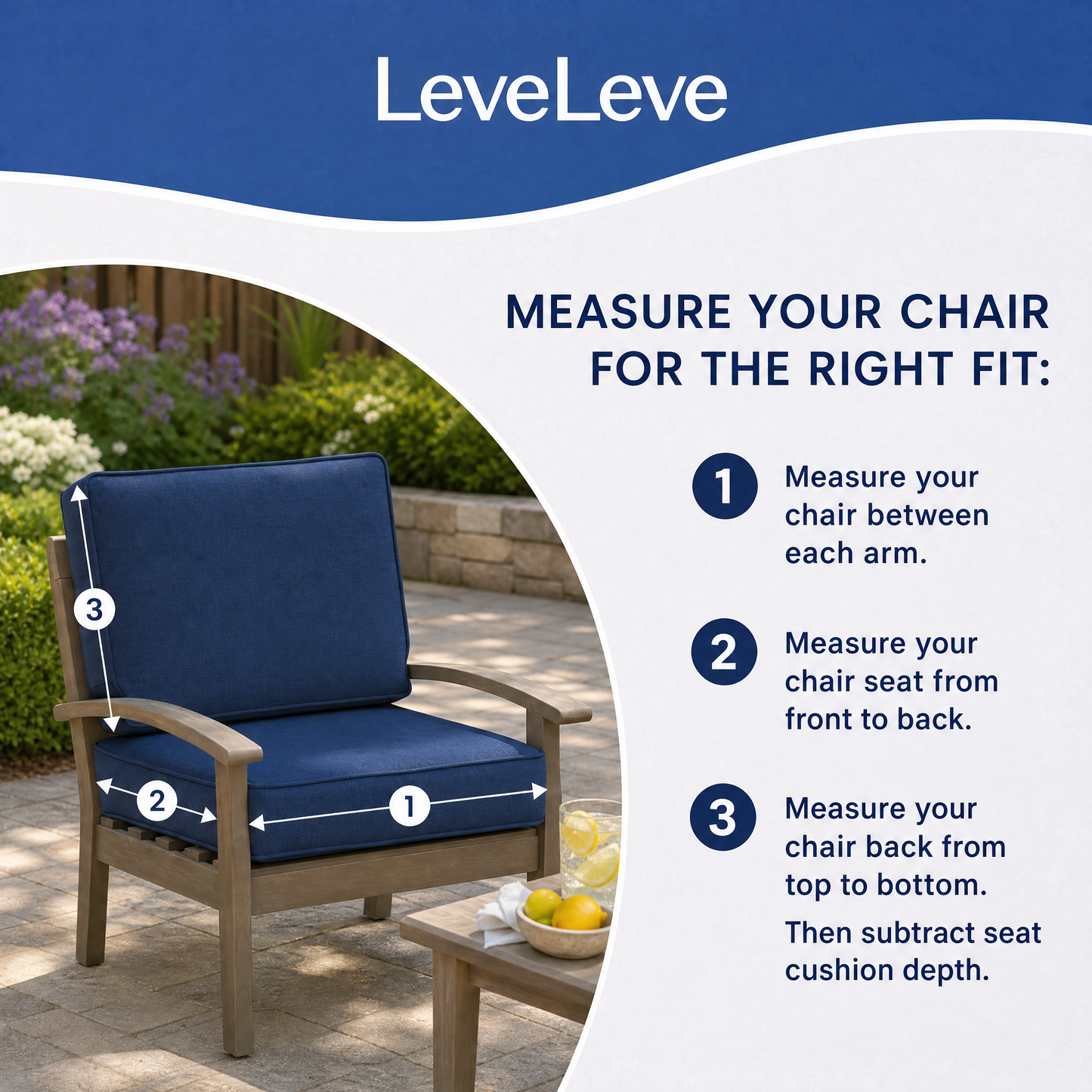 LAFWELL Outdoor Patio Cushion Set,24 in x 24 in,Waterproof Patio Furniture Deep Seat Cushions,Fade-Resistant,Sponge Filling Cushion for Chair, Sofa, and Couch
