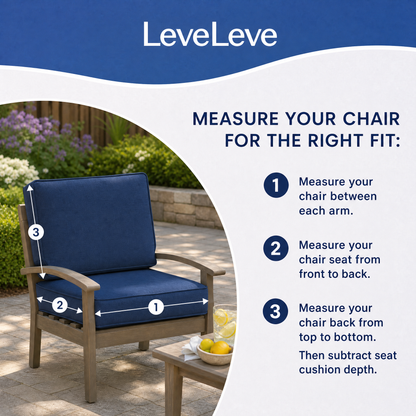 LAFWELL Outdoor Patio Cushion Set,24 in x 24 in,Waterproof Patio Furniture Deep Seat Cushions,Fade-Resistant,Sponge Filling Cushion for Chair, Sofa, and Couch