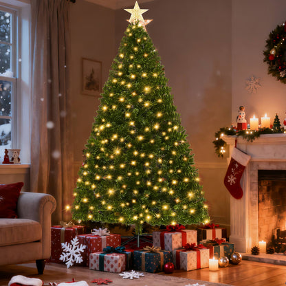 Premium 6FT Pre-Lit Classic Artificial Holiday Christmas Tree w/1,000 Branch Tips,250 LED Lights for Home,Office,Party Decoration