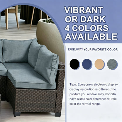LAFWELL Outdoor Patio Cushion Set,24 in x 24 in,Waterproof Patio Furniture Deep Seat Cushions,Fade-Resistant,Sponge Filling Cushion for Chair, Sofa, and Couch