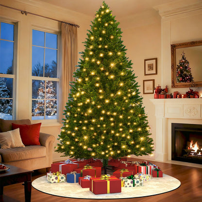 Premium 6FT Pre-Lit Classic Artificial Holiday Christmas Tree w/1,000 Branch Tips,250 LED Lights for Home,Office,Party Decoration