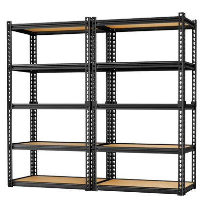 LAFWELL 5-Tier Storage Shelving Unit  2020 lbs Capacity, Heavy Duty Adjustable Metal Utility Shelf, 48" L x 18" W x 73" H for Garage, Kitchen, Pantry, Basement, Bathroom, Laundry