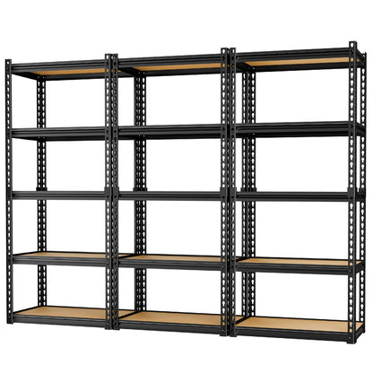 LAFWELL 5-Tier Storage Shelving Unit  2020 lbs Capacity, Heavy Duty Adjustable Metal Utility Shelf, 48" L x 18" W x 73" H for Garage, Kitchen, Pantry, Basement, Bathroom, Laundry