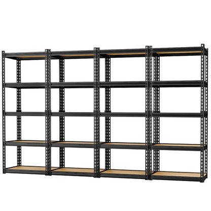 LAFWELL 5-Tier Storage Shelving Unit  2020 lbs Capacity, Heavy Duty Adjustable Metal Utility Shelf, 48" L x 18" W x 73" H for Garage, Kitchen, Pantry, Basement, Bathroom, Laundry