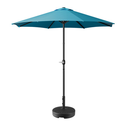 LAFWELL  Outdoor Patio Umbrella Stand, 85.7Lbs Water/Sand Filled Base with Steel Holder, Stable Support for 1.5'' Or 1.9'' Umbrella Pole, Black