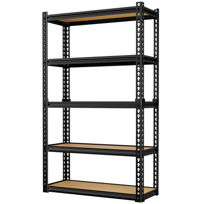 LAFWELL 5-Tier Storage Shelving Unit  2020 lbs Capacity, Heavy Duty Adjustable Metal Utility Shelf, 48" L x 18" W x 73" H for Garage, Kitchen, Pantry, Basement, Bathroom, Laundry