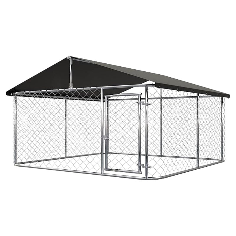 LAFWELL Outdoor Dog Playpen Heavy Duty Dog Kennel House Mesh Dog Big Cage Pet Kennel Steel Fence with Secure Lock