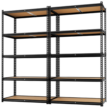 LAFWELL 5-Tier Storage Shelving Unit  2020 lbs Capacity, Heavy Duty Adjustable Metal Utility Shelf, 48" L x 18" W x 73" H for Garage, Kitchen, Pantry, Basement, Bathroom, Laundry