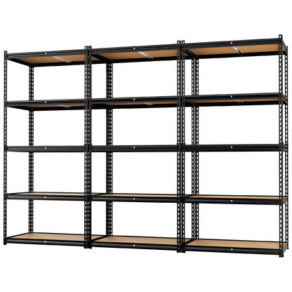 LAFWELL 5-Tier Storage Shelving Unit  2020 lbs Capacity, Heavy Duty Adjustable Metal Utility Shelf, 48" L x 18" W x 73" H for Garage, Kitchen, Pantry, Basement, Bathroom, Laundry