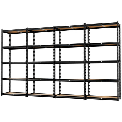 LAFWELL 5-Tier Storage Shelving Unit  2020 lbs Capacity, Heavy Duty Adjustable Metal Utility Shelf, 48" L x 18" W x 73" H for Garage, Kitchen, Pantry, Basement, Bathroom, Laundry